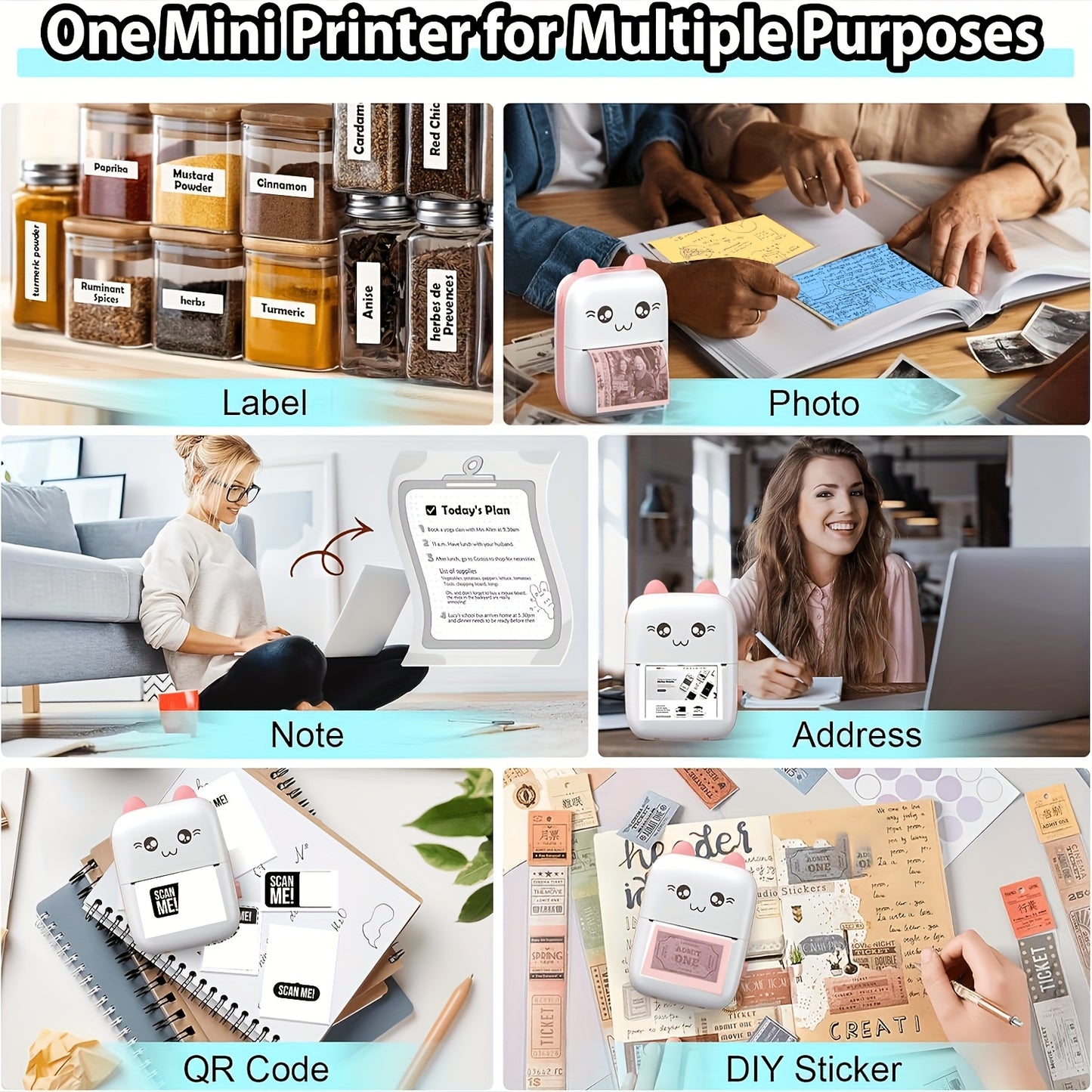 ✨Kitty Printer – The Adorable Pocket Printer for Notes, Lists & Memories✨