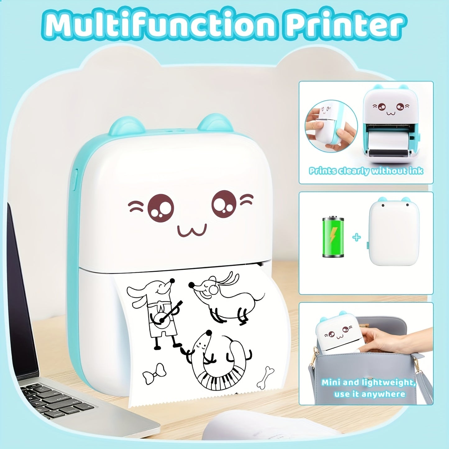 ✨Kitty Printer – The Adorable Pocket Printer for Notes, Lists & Memories✨