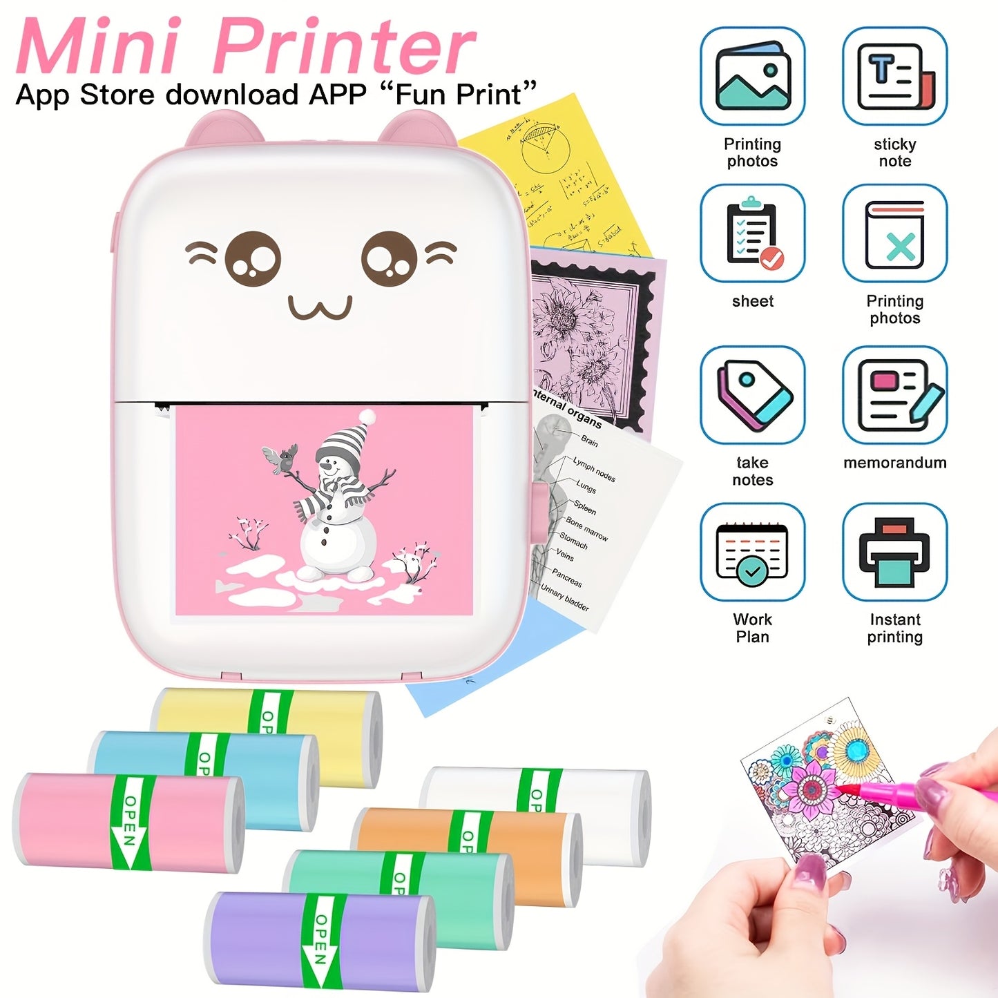 ✨Kitty Printer – The Adorable Pocket Printer for Notes, Lists & Memories✨