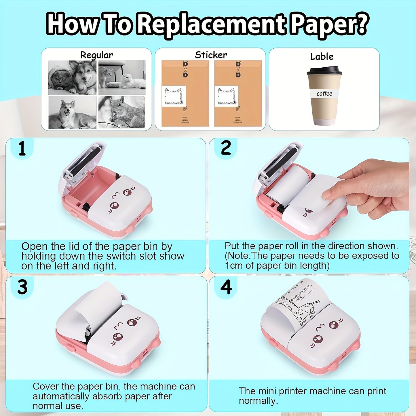 ✨Kitty Printer – The Adorable Pocket Printer for Notes, Lists & Memories✨